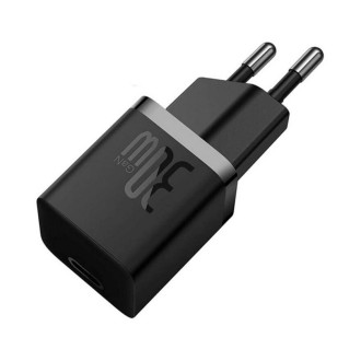 Мережевий зарядний пристрій Baseus GaN5 Fast Charger(mini) 1C 30W EU Black