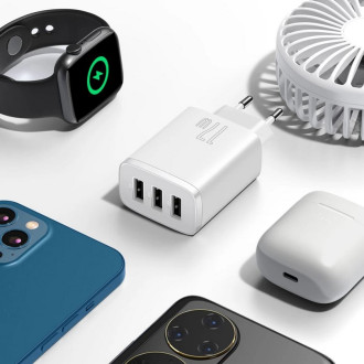 Мережевий зарядний пристрій Baseus Compact  Charger 3U 17W EU White