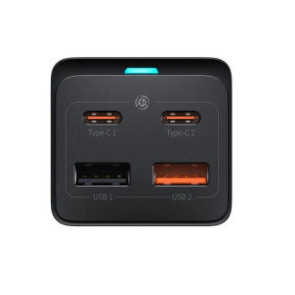 Мережевий зарядний пристрій Baseus GaN3 Pro Desktop Powerstrip AC+2U+2C 65W EU Black(Include：Baseus Xiaobai series fast charging Cable Type-C  to Type