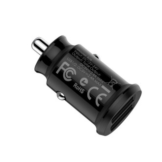 Автомобільний зарядний пристрій BOROFONE BZ8 MaxRide Dual Port Car Charger Black