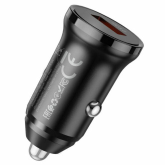 Автомобільний зарядний пристрій BOROFONE BZ18 single port QC3.0 car charger 18W Black