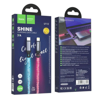 Кабель для заряджання телефонів/планшетів Hoco Кабель HOCO U112 Shine PD charging data cable for iP Gray 6931474788795