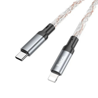 Кабель HOCO U112 Shine PD charging data cable for iP Gray