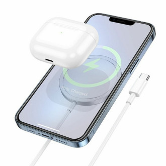 Бездротовий зарядний пристрій HOCO CW47 Original series 15W magnetic wireless fast charger White