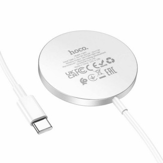 Бездротовий зарядний пристрій HOCO CW47 Original series 15W magnetic wireless fast charger White