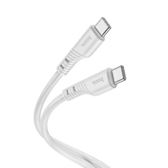 Кабель HOCO X97 Crystal color 60W silicone charging data cable Type-C to Type-C light gray