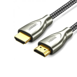 Кабелі аудіо, відео UGREEN Кабель UGREEN HD131 HDMI Carbon Fiber Zinc Alloy Cable 1m (Gray) (UGR-50106) UGR50106