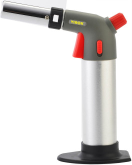 Пальник газовий VIROK з балоном, п'єзо запал, керамічне сопло, блокувальна кнопка VIROK