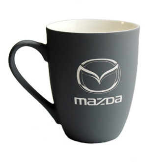 Кружка керамічна матова, з лого «mazda», к-р сірий, Mazda