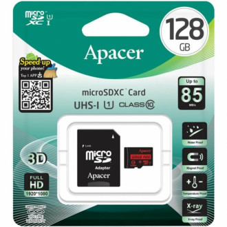 MicroSDXC (UHS-1) Apacer 128Gb class 10 R85MB/s (adapter SD) Apacer