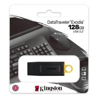 Flash Kingston USB 3.2 DT Exodia 128GB Black/Yellow Kingston