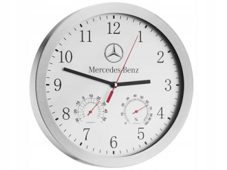 Годинник настінний silver / black / red, aluminium** Mercedes