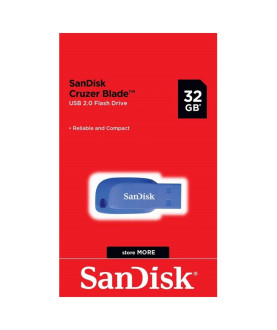 Flash SanDisk USB 2.0 Cruzer Blade 32Gb Electric Blue