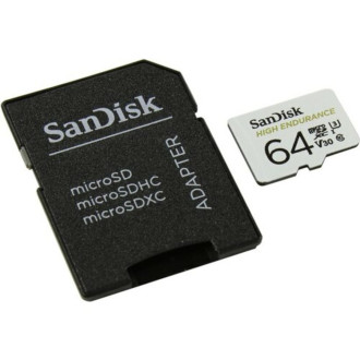 MicroSDXC (UHS-1 U3) SanDisk High Endurance 64Gb class 10 V30 (100Mb/s) (adapterSD) SanDisk