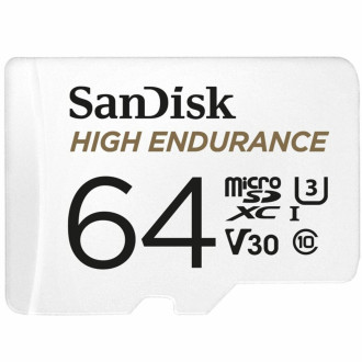 microSDXC (UHS-1 U3) SanDisk High Endurance 64Gb class 10 V30 (100Mb/s) (adapterSD)