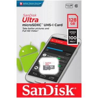 MicroSDXC (UHS-1) SanDisk Ultra 128Gb class 10 A1 (100Mb/s) SanDisk