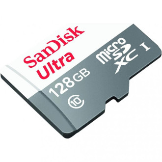 microSDXC (UHS-1) SanDisk Ultra 128Gb class 10 A1 (100Mb/s) (adapter SD)