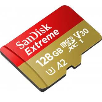 microSDXC (UHS-1 U3) SanDisk Extreme A2 128Gb class 10 V30 (R190MB/s,W90MB/s) (adapter SD)