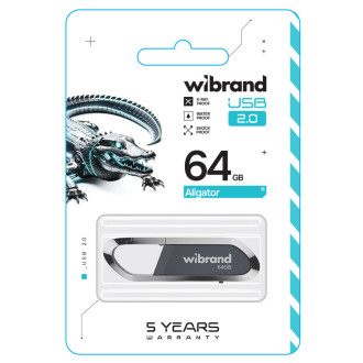 Flash Wibrand USB 2.0 Aligator 64Gb Grey Wibrand