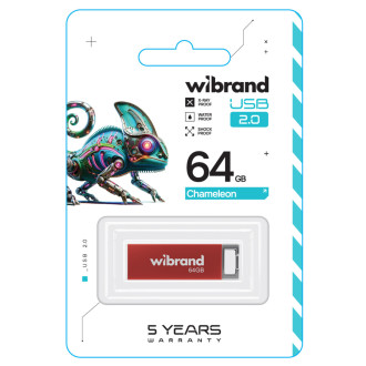 Flash Wibrand USB 2.0 Chameleon 64Gb Red Wibrand