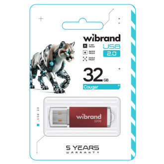 Flash Wibrand USB 2.0 Cougar 32Gb Red Wibrand