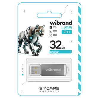 Flash Wibrand USB 2.0 Cougar 32Gb Silver Wibrand