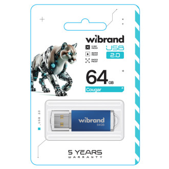 Flash Wibrand USB 2.0 Cougar 64Gb Blue Wibrand