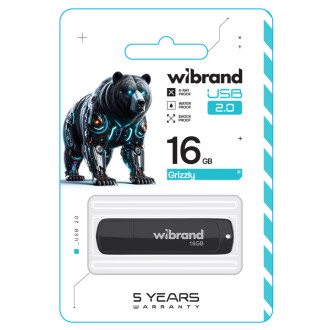 Flash Wibrand USB 2.0 Grizzly 16Gb Black Wibrand