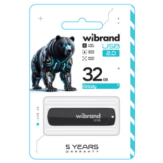 Flash Wibrand USB 2.0 Grizzly 32Gb Black Wibrand