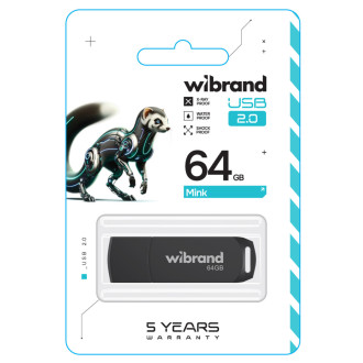 Flash Wibrand USB 2.0 Mink 64Gb Black