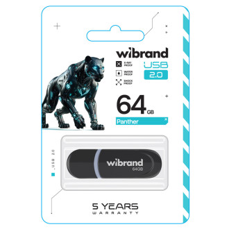 Flash Wibrand USB 2.0 Panther 64Gb Black