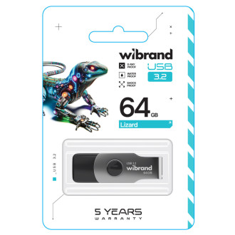 Flash Wibrand USB 3.2 Gen1 Lizard 64GB Black