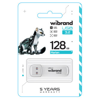 Flash Wibrand USB 3.2 Gen1 Marten 128GB White