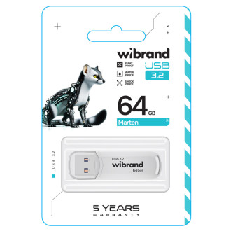 Flash Wibrand USB 3.2 Gen1 Marten 64GB White Wibrand