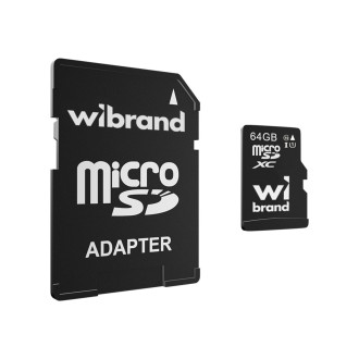 microSDXC (UHS-1) Wibrand 64Gb class 10 (adapter SD)