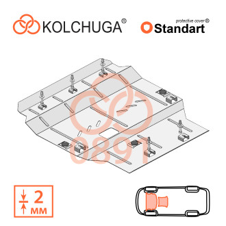 Захист двигуна Haval  H2 2014- Kolchuga Standart (1.0891)