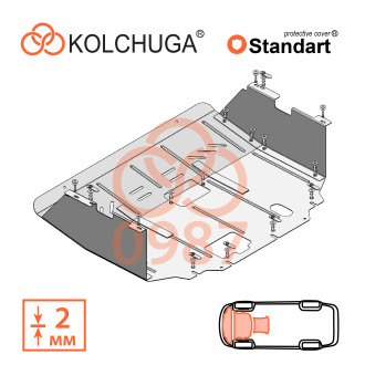 Захист двигуна Ford Tourneo Custom 2019- Kolchuga Standart (1.0987)
