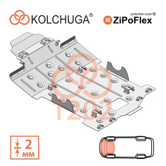 Захист двигуна Lexus  LX 600 2021- Kolchuga ZiPoFlex (2.1202)