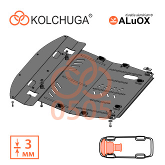 Захист двигуна Infiniti QX 60 2012- Kolchuga ALuOX (3.0505)
