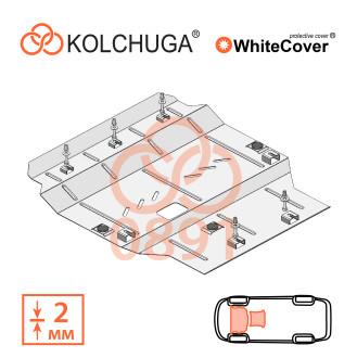 Захист двигуна Haval  H2 2014- Kolchuga WhiteCover (4.0891)