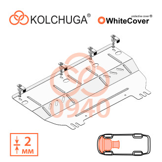 Захист двигуна Opel Crossland 2017- Kolchuga WhiteCover (4.0940)