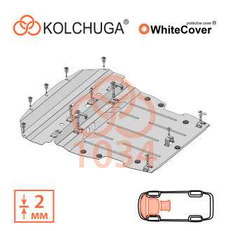 Захист двигуна Nissan Leaf 2017- Kolchuga WhiteCover (4.1034)