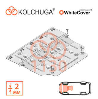 Захист двигуна Toyota Yaris  2020- Kolchuga WhiteCover (4.1130)