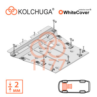 Захист двигуна Toyota Highlander 2019- Kolchuga WhiteCover (4.1177)