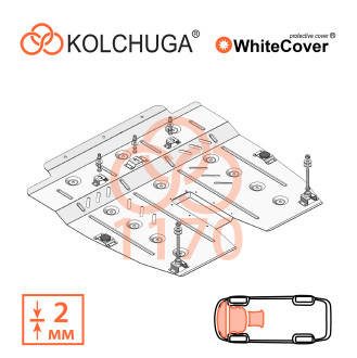 Захист двигуна Lexus  Es 300 H 2012-2018 Kolchuga WhiteCover (4.1170)