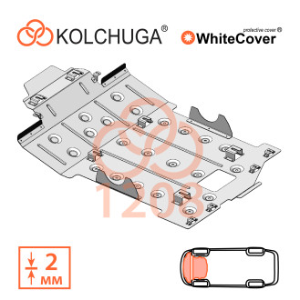 Захист двигуна Toyota Land Cruiser  2021- Kolchuga WhiteCover (4.1208)