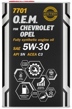 Моторна олива  7701 O.E.M. for Chevrolet Opel Mannol 5W-30