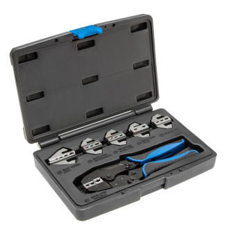 Пресс-кліщі для обжима кабелю зі змінними матрицями, 6 шт. HOEGERT 220 