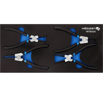 HOEGERT Набір кліщів для стопорних кілець 4 шт., EVA HOEGERT 19 - 60 