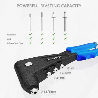 Заклепувальний ключ S&R 284302902 Профі в наборі із заклепками